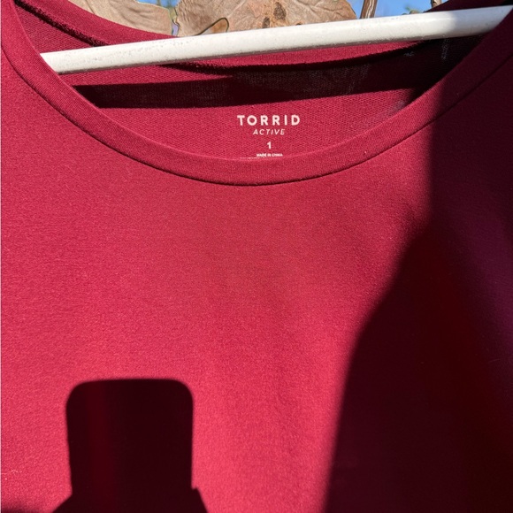 Torrid Curve Tops - Torrid Active Women's Burgundy Short Sleeve Tee